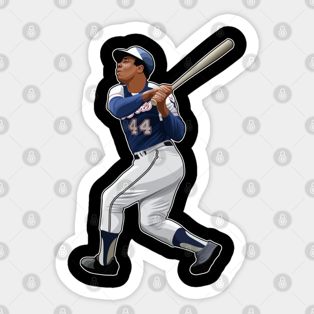 Hank Aaron #14 Swings Legend Sticker by RunAndGow